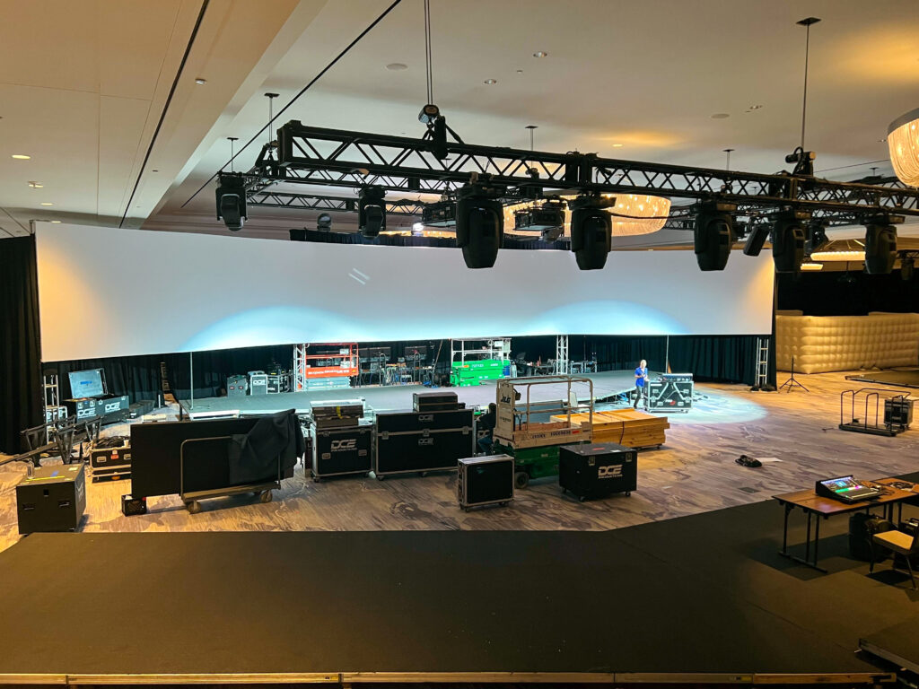 Ball room rigging and production set up