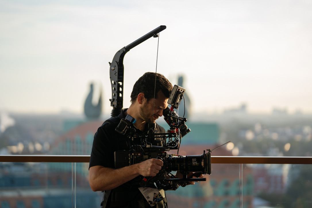 DCE Productions videographer filming at a live event