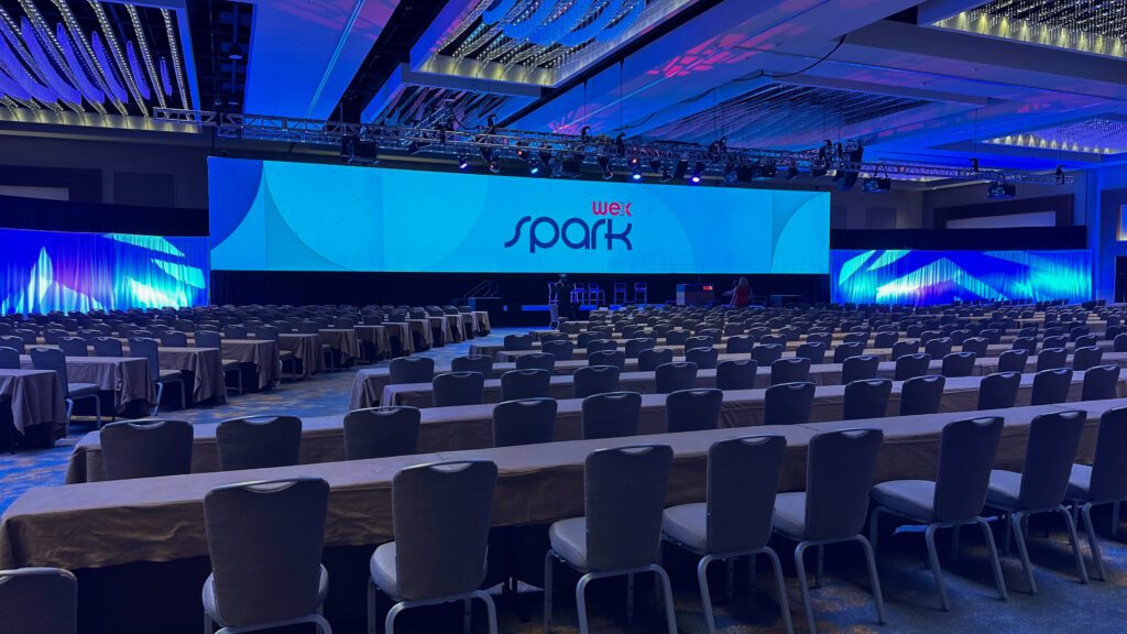 Event production with an ultrawide screen.